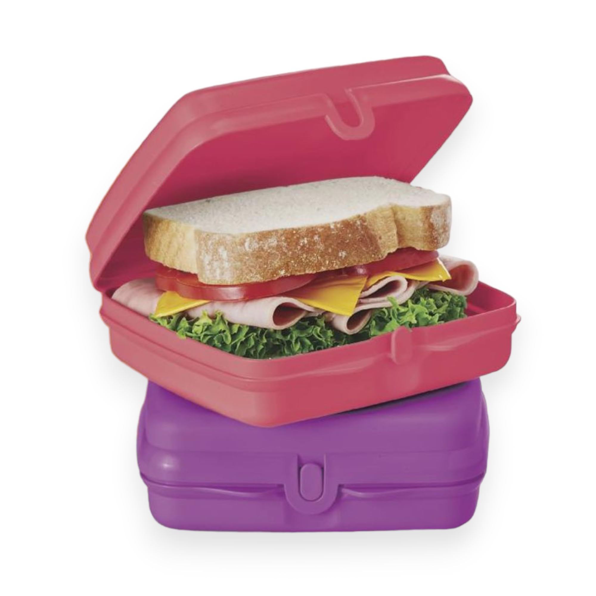 Amazon.com: Tupperware Sandwich Keeper Set of 2 in Pink and Purple